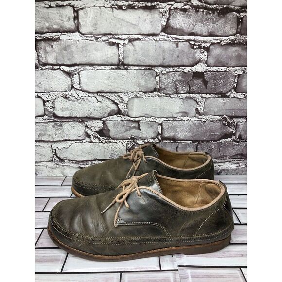 Olukai Honolulu Lace Olive Green Leather Casual Oxfords Shoes Men’s Sz 10.5M US main image 16